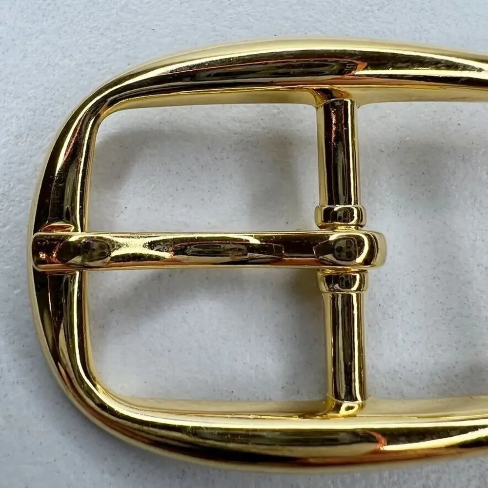 Vintage Gold Tone Simple Basic Belt Buckle for up to 1 Inch Belt